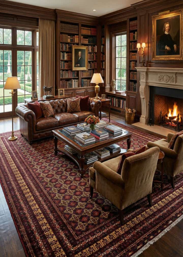 15' 8 x 19' 6 Hand Knotted Afghan Ersari Wool Rug