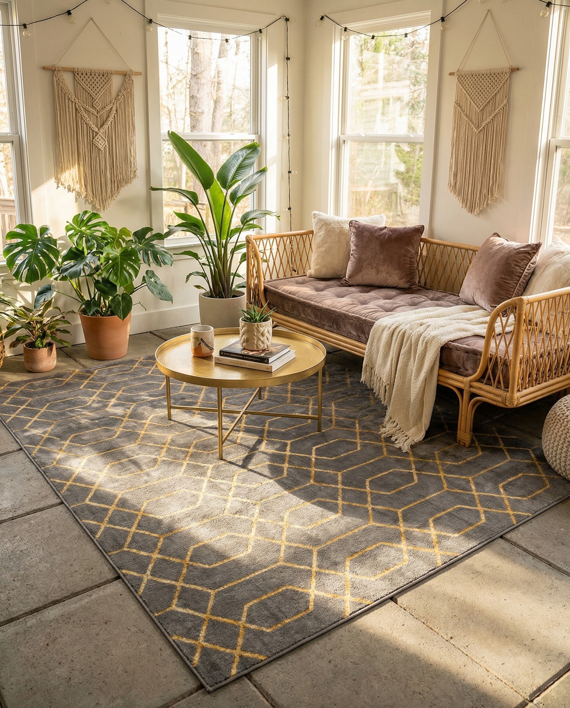 7' 10 x 7' 10 Marilyn Monroe™ Glam Trellis Square Rug