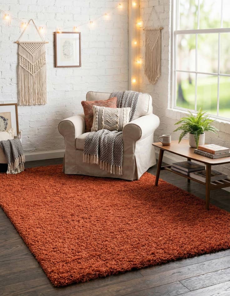 Detail image of 3' x 5' 3 Solid Shag Rug