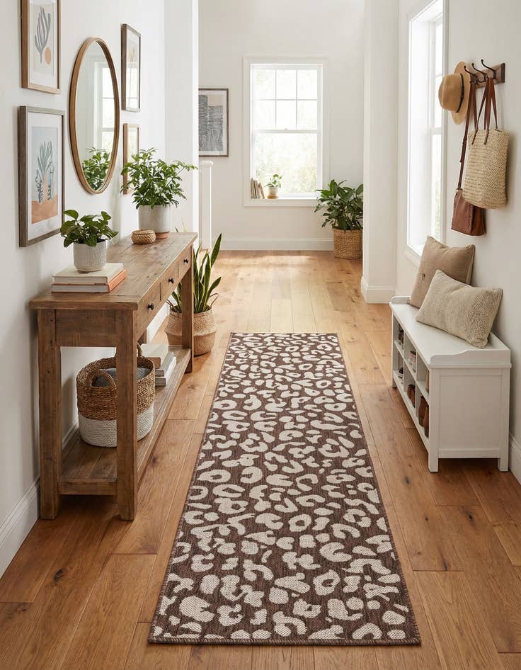 Detail image of 2' x 8'  Washable Safari Indoor / Outdoor Runner Rug