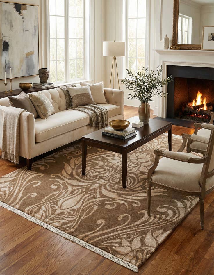 Detail image of 5' 7 x 7' 10  Hand Knotted Darya Wool Rug