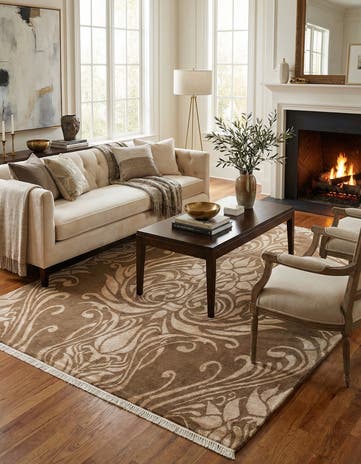 5' 7 x 7' 10 Hand Knotted Darya Wool Rug