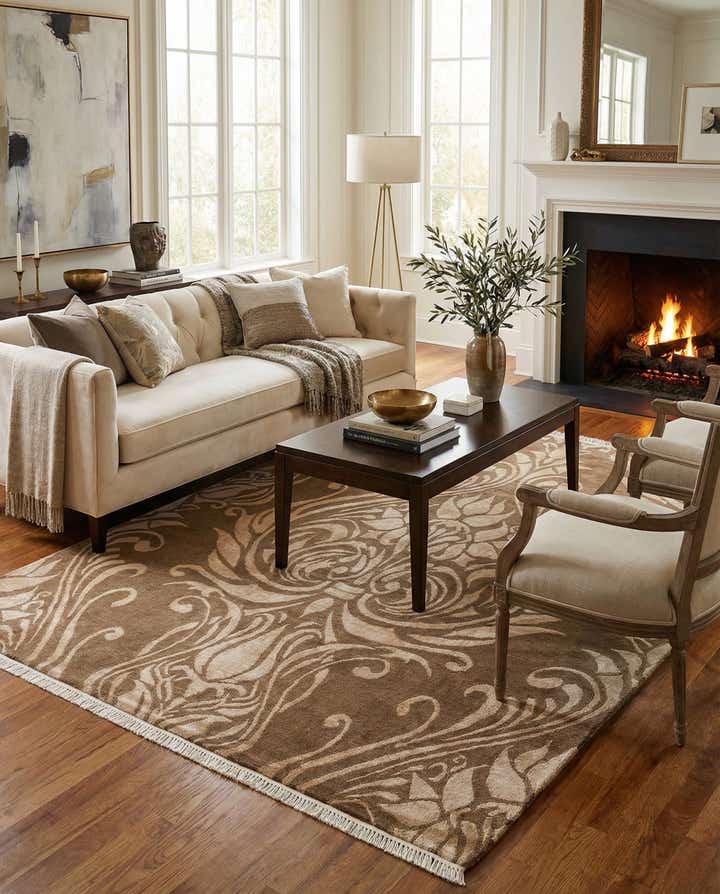 5' 7 x 7' 10 Hand Knotted Darya Wool Rug