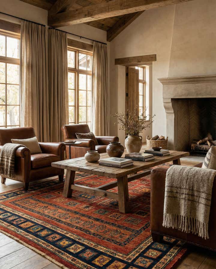 4' 9 x 7' 8 Luribaft Wool Rug