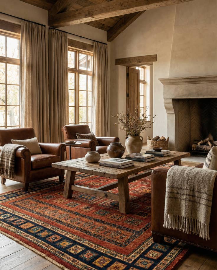 Detail image of 4' 9 x 7' 8 Luribaft Wool Rug