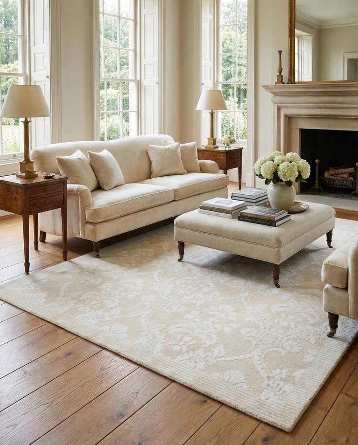 Detail image of 5' 7 x 7' 10 Hand Knotted Darya Wool Rug