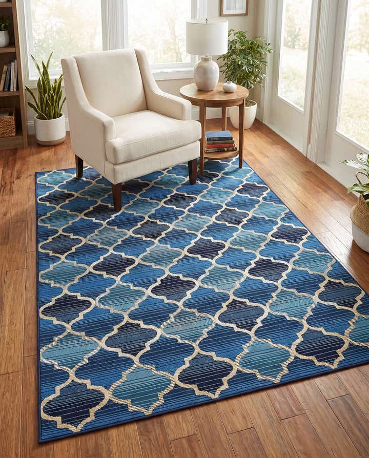 4' x 6' Easy-Clean Lattice Indoor / Outdoor Rug