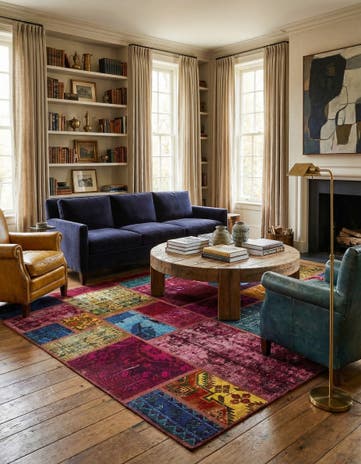 6' x 7' 8 Hand Knotted Ultra Vintage Persian Wool Rug
