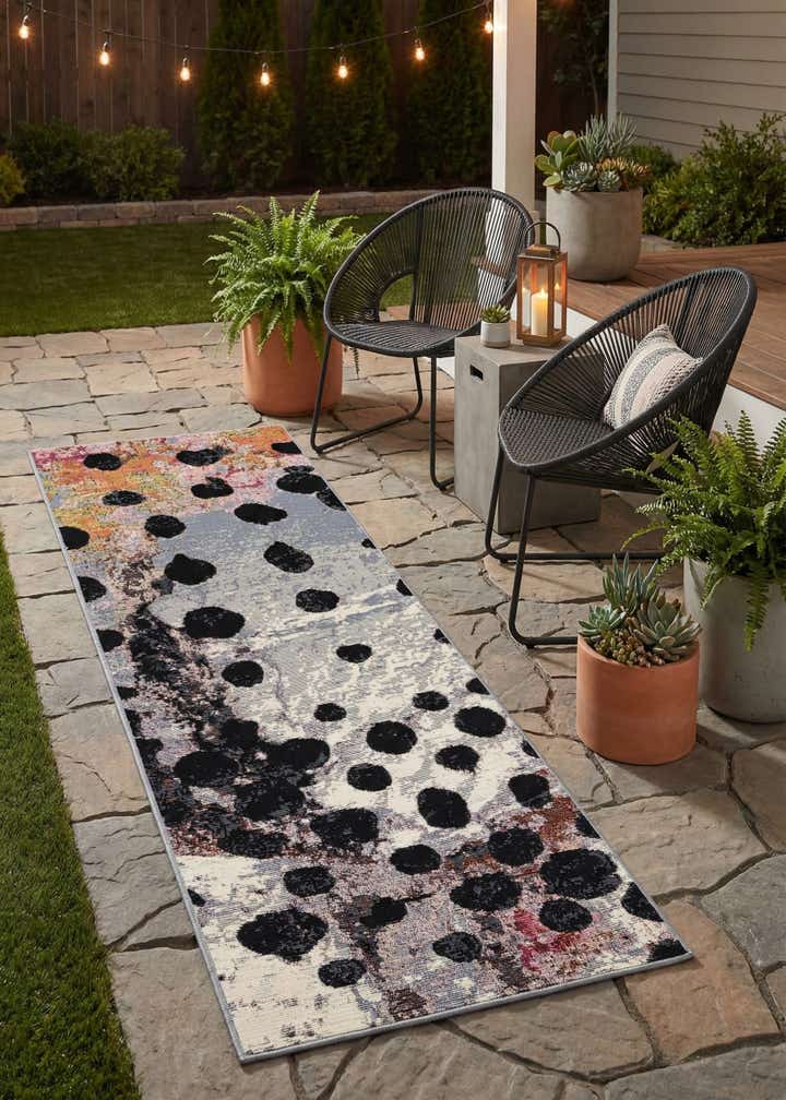 2' x 5' Easy-Clean Modern Indoor / Outdoor Runner Rug