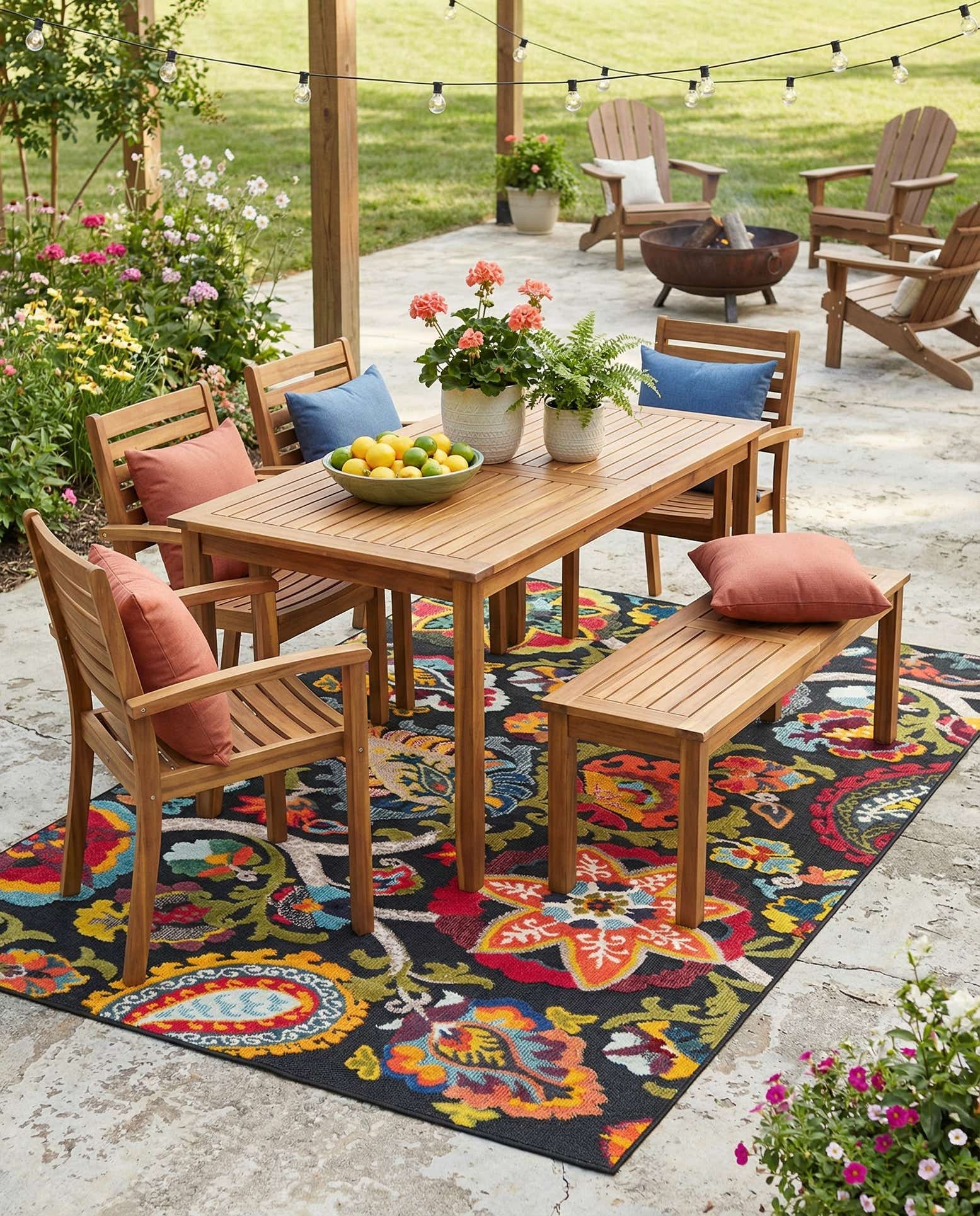 5' 3 x 8' Easy-Clean Casablanca Indoor / Outdoor Rug