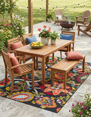 5' 3 x 8' Easy-Clean Casablanca Indoor / Outdoor Rug
