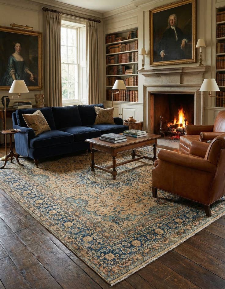 Detail image of 9' 9 x 12' 6 Vintage Wool Rug