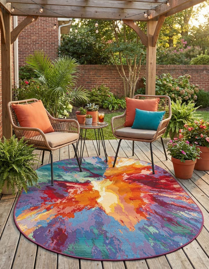 4' x 6' Easy-Clean Modern Indoor / Outdoor...