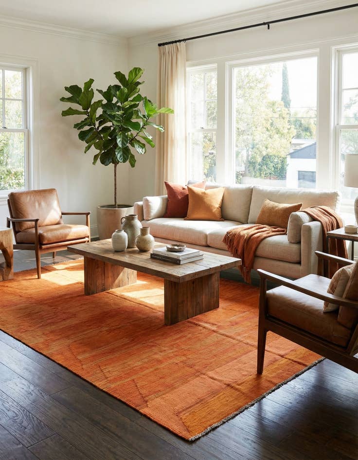 Detail image of 6' 6 x 9' 8  Hand Woven Kilim Modern Wool Rug