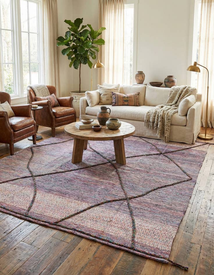 Detail image of 7' 7 x 9' 4 Hand Knotted Moroccan Wool Rug