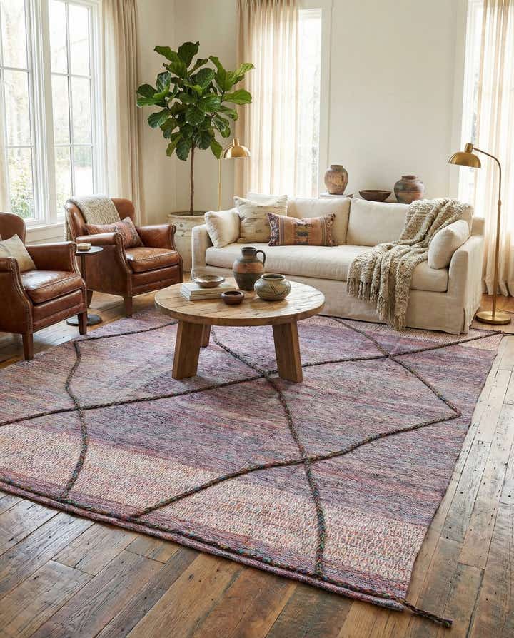 7' 7 x 9' 4 Hand Knotted Moroccan Wool Rug