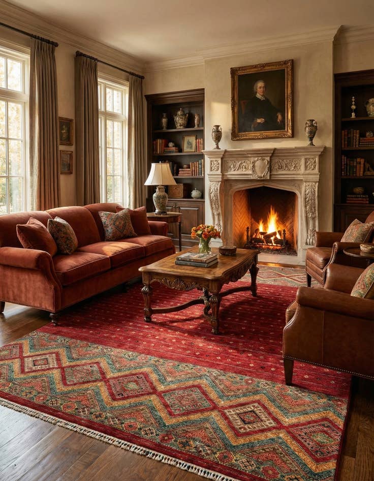 Detail image of 8' 2 x 11' 9  Hand Knotted Ariana Ziegler Oriental Rug