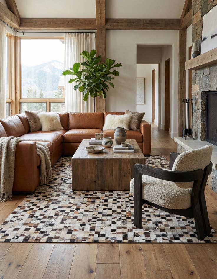 Detail image of  5' x 8' Cowhide Rug