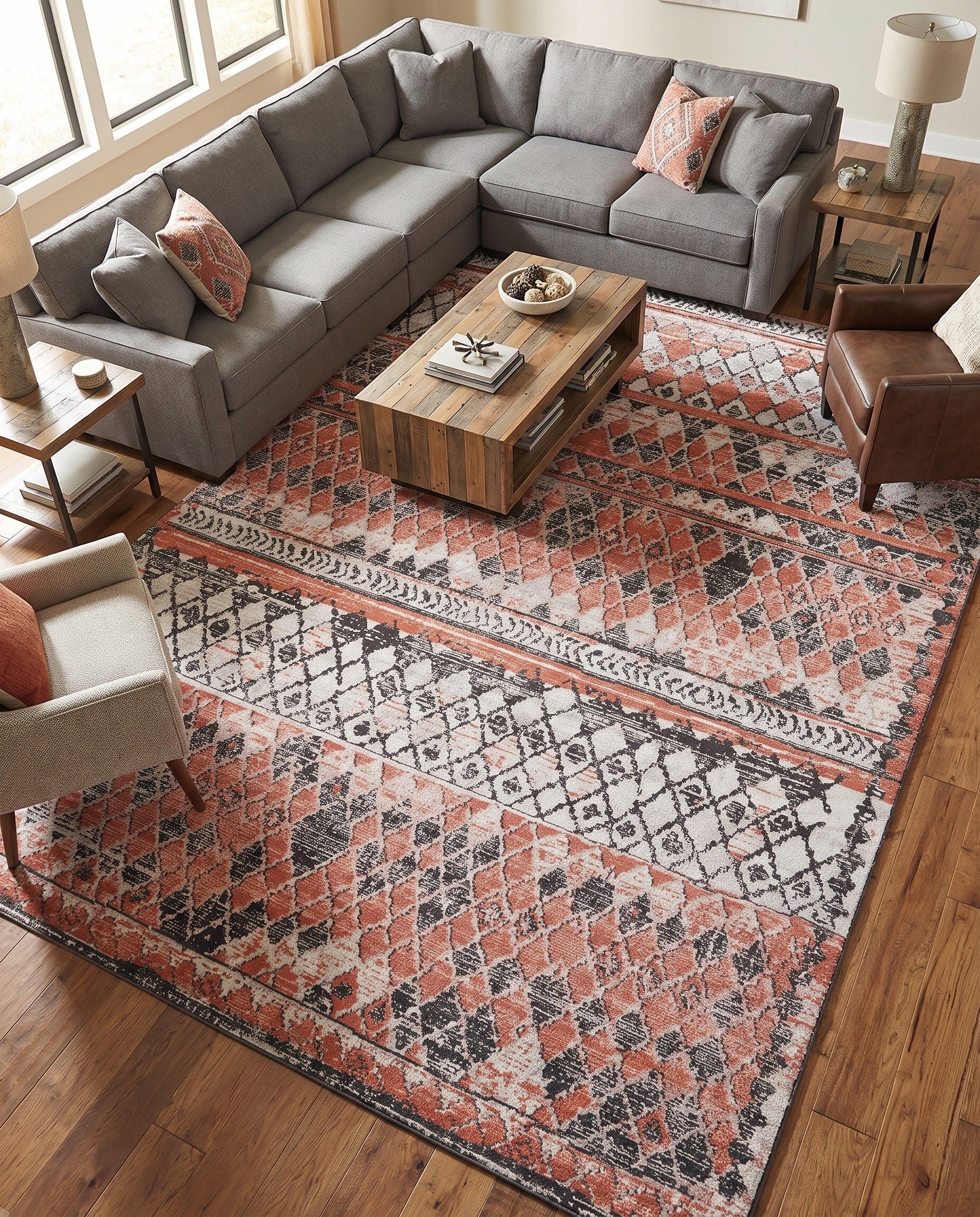 9' x 12' 2 Leipzig Rug