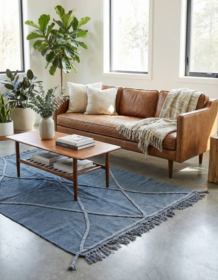 Detail image of 3' 4 x 5'  Hand Woven Kilim Modern Wool Rug