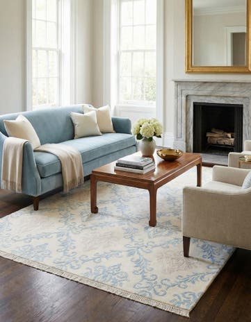 5' 7 x 7' 10 Hand Knotted Darya Wool Rug