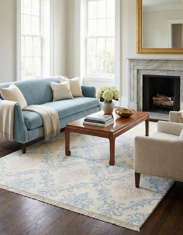 5' 7 x 7' 10 Hand Knotted Darya Wool Rug