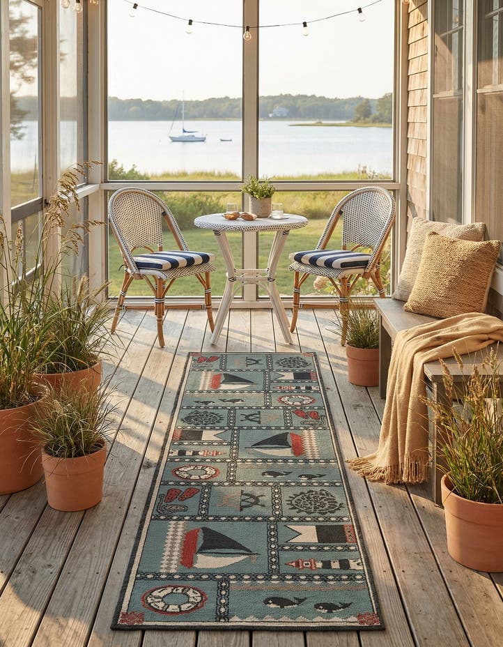 2' x 8' Easy-Clean Coastal Indoor / Outdoo...