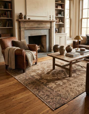 4' x 6' 2 Hand Knotted Ultra Vintage Persian Wool Rug
