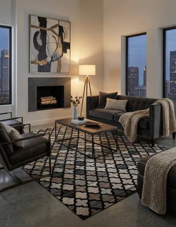 8' 1 x 9' 10 Cowhide - Patchwork Rug