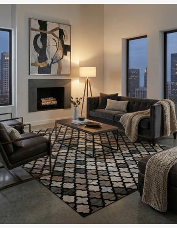 8' 1 x 9' 10 Cowhide - Patchwork Rug