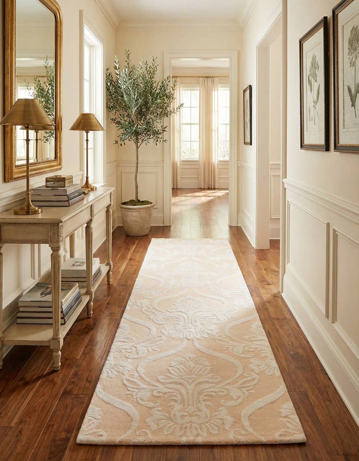 Detail image of  2' 9 x 10'  Hand Knotted Darya Wool Runner Rug