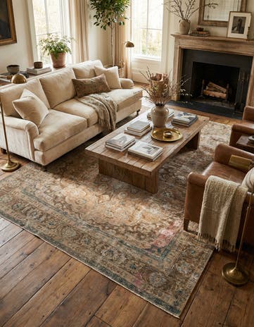 9' 4 x 11' 10 Hand Knotted Ultra Vintage Persian Wool Rug