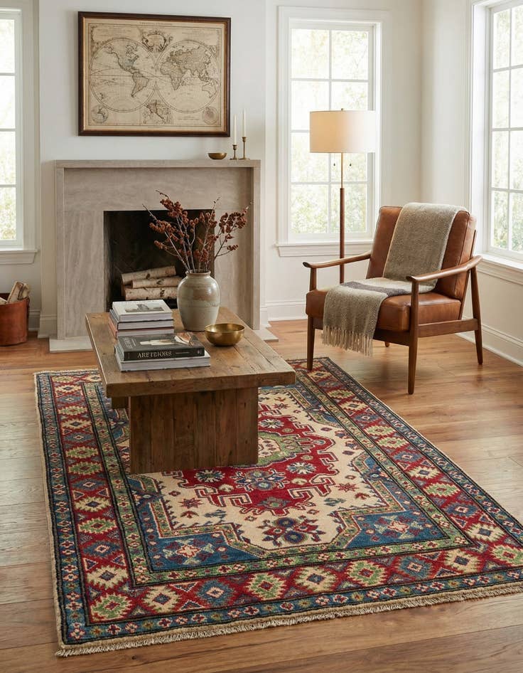 Detail image of  3' 3 x 5' 1  Hand Knotted Kazak Rug