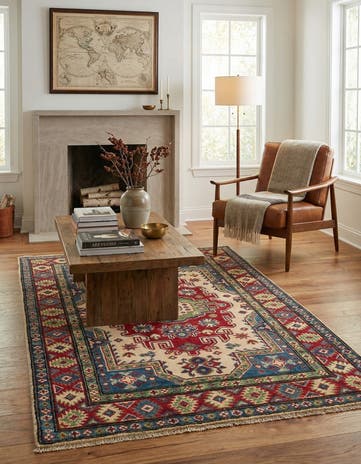 3' 3 x 5' 1 Hand Knotted Kazak Rug