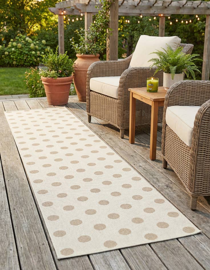Detail image of 2' x 8' Easy-Clean Sabrina Soto Indoor / Outdoor Runner Rug