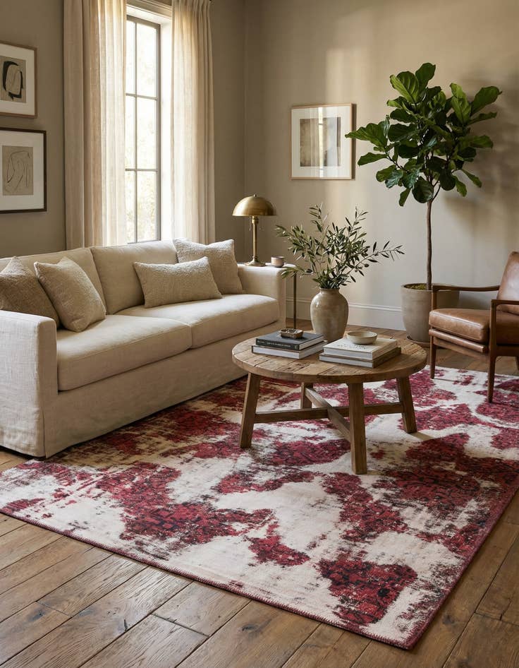 Detail image of 3' 7 x 6' 2  Hand Knotted Ultra Vintage Persian Wool Rug