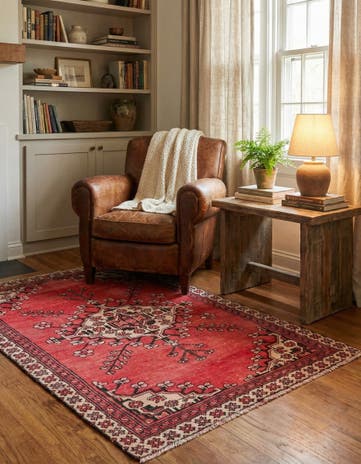 3' 7 x 6' Hand Knotted Ultra Vintage Persian Wool Rug