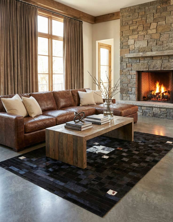 Detail image of 5' x 8' Cowhide Rug