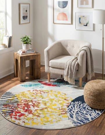 4' x 4' Ariel Round Rug