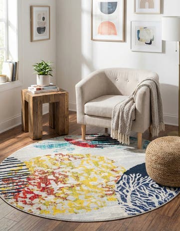 4' x 4' Ariel Round Rug