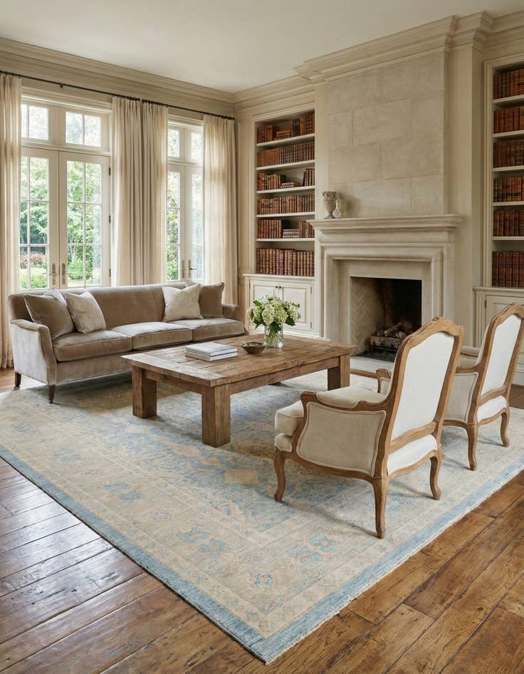 Detail image of 8' 8 x 11' 5 Ziegler Wool Rug