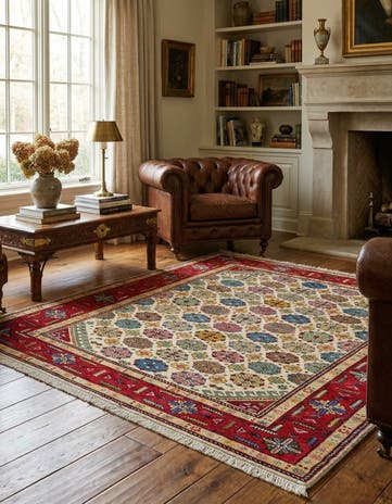 4' 3 x 6' 5 Hand Knotted Anatolian Wool Rug