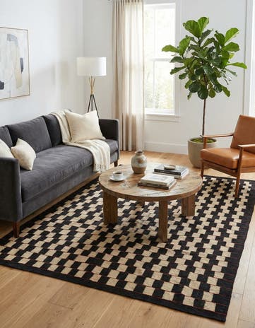 5' 8 x 7' 6 Hand Woven Kilim Modern Wool Rug