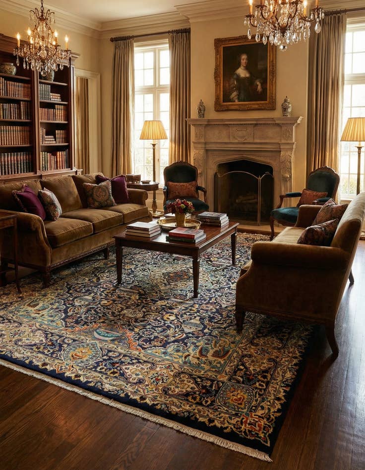 Detail image of 9' 6 x 12' 8 Kashmar Wool Rug