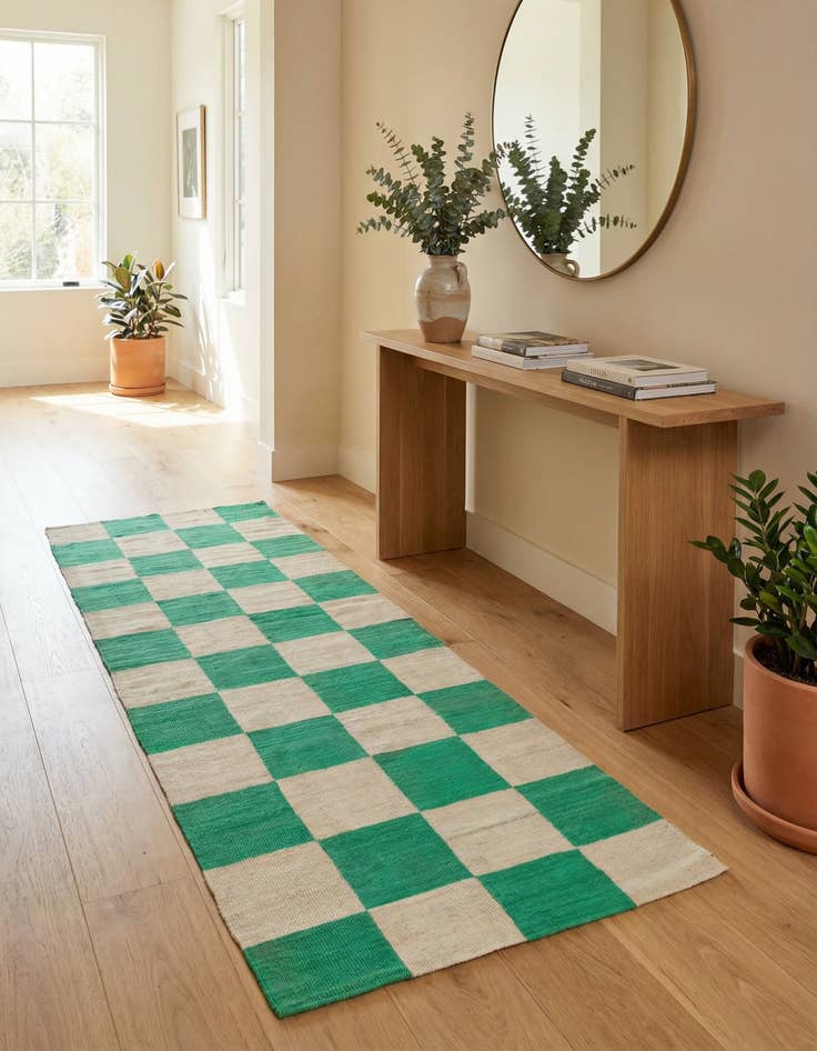 Detail image of 2' 10 x 9' 8  Hand Woven Kilim Modern Wool Runner Rug