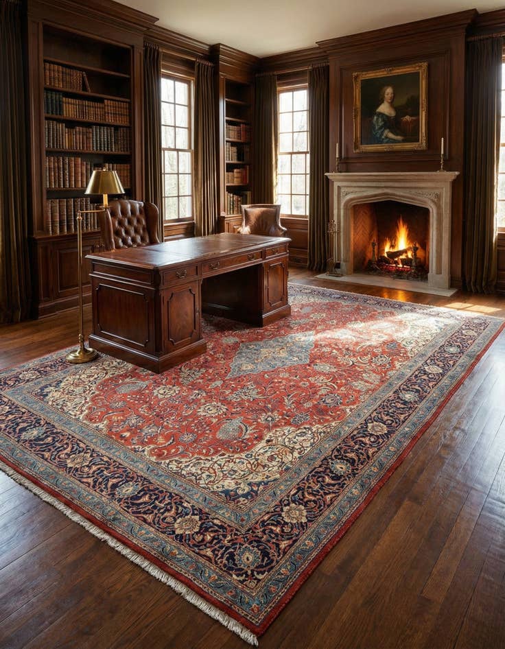 Detail image of  8' 4 x 11' 2 Sarouk Wool Rug