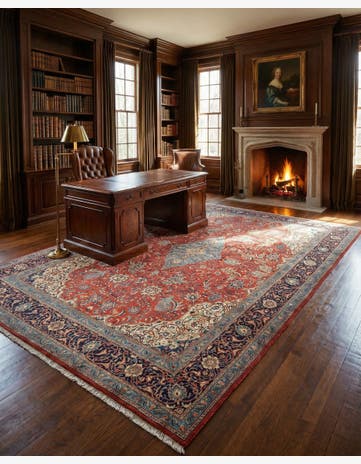 8' 4 x 11' 2 Sarouk Wool Rug