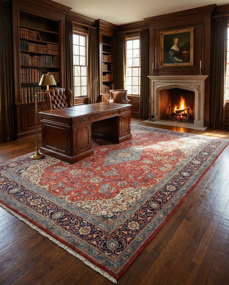 Detail image of 8' 4 x 11' 2 Sarouk Wool Rug