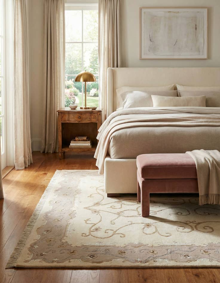 Detail image of 4' 2 x 5' 11 Hand Knotted Darya Wool Rug