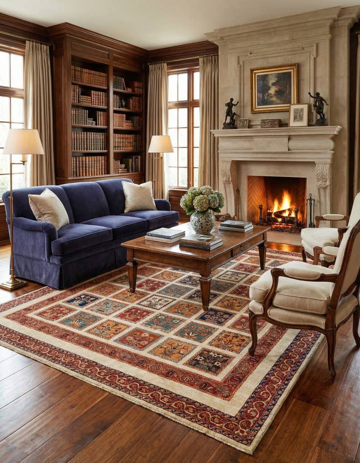 Detail image of 9' x 11' 5  Hand Knotted Ariana Ziegler Oriental Rug